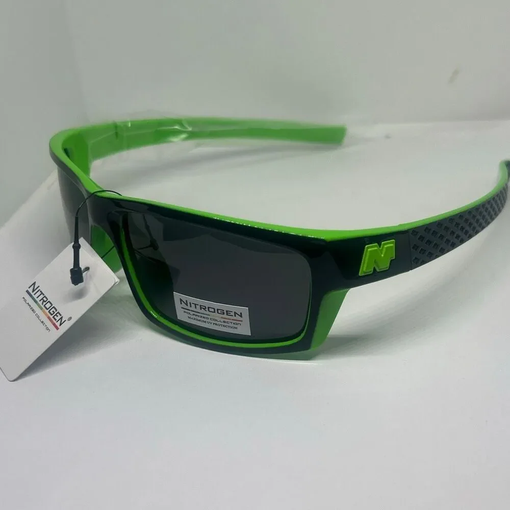 Nitrogen Green Polarized Sport Sunglasses UV400 – Wraparound – New